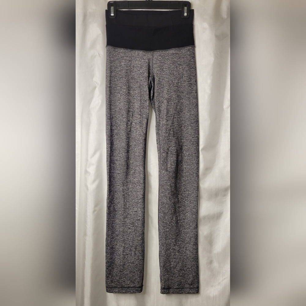 Lululemon double waist straight cut pants, Heather gray